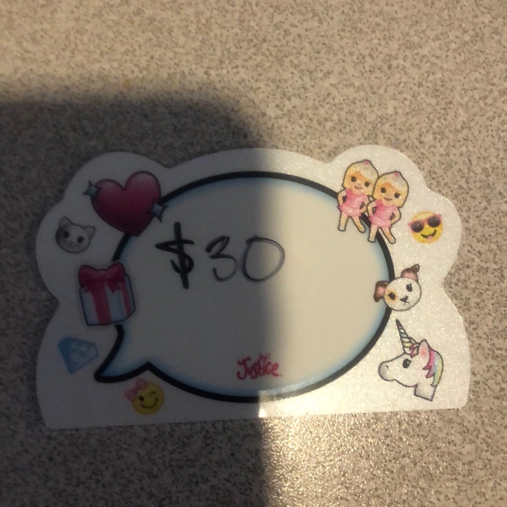 $30 JUSTICE GIFT CARD FOR $25